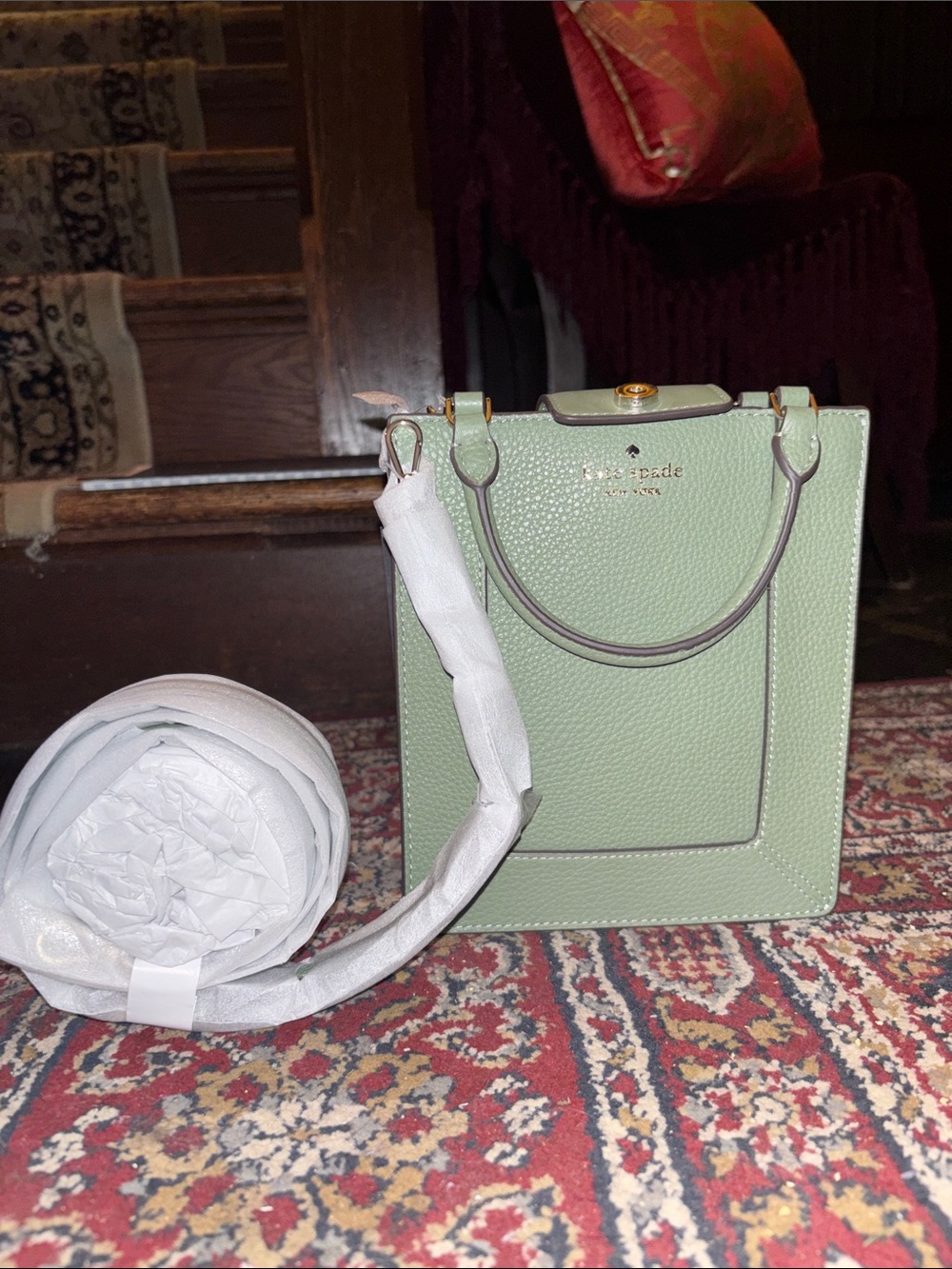 kate spade Mint Green Pebbled Leather Satchel